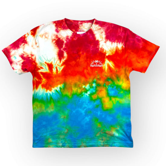 Dark Rainbow Tie Dye Tee - Adult XL