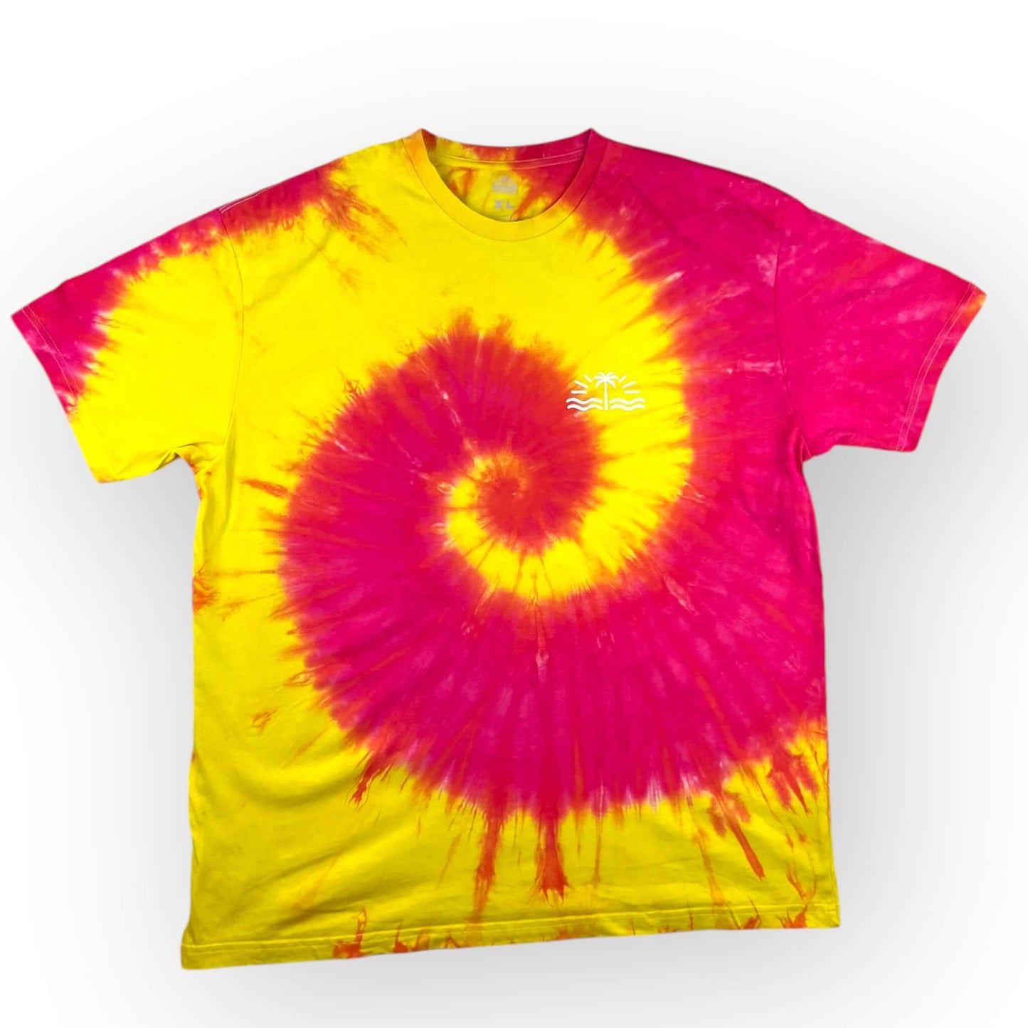 Pink & Yellow Tie Dye Tee - Adult XL