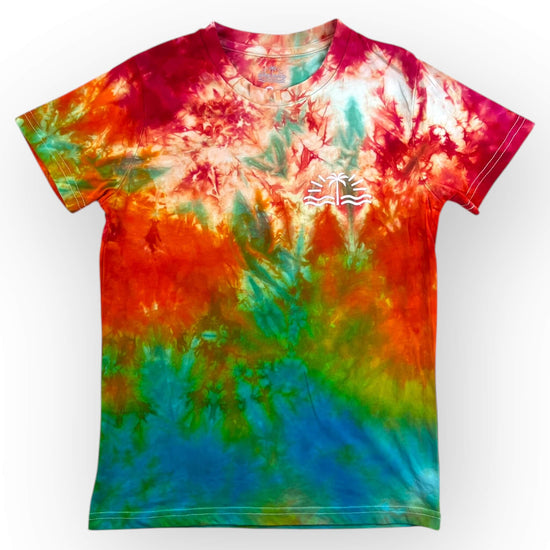 Dark Rainbow Tie Dye Tee Age 8