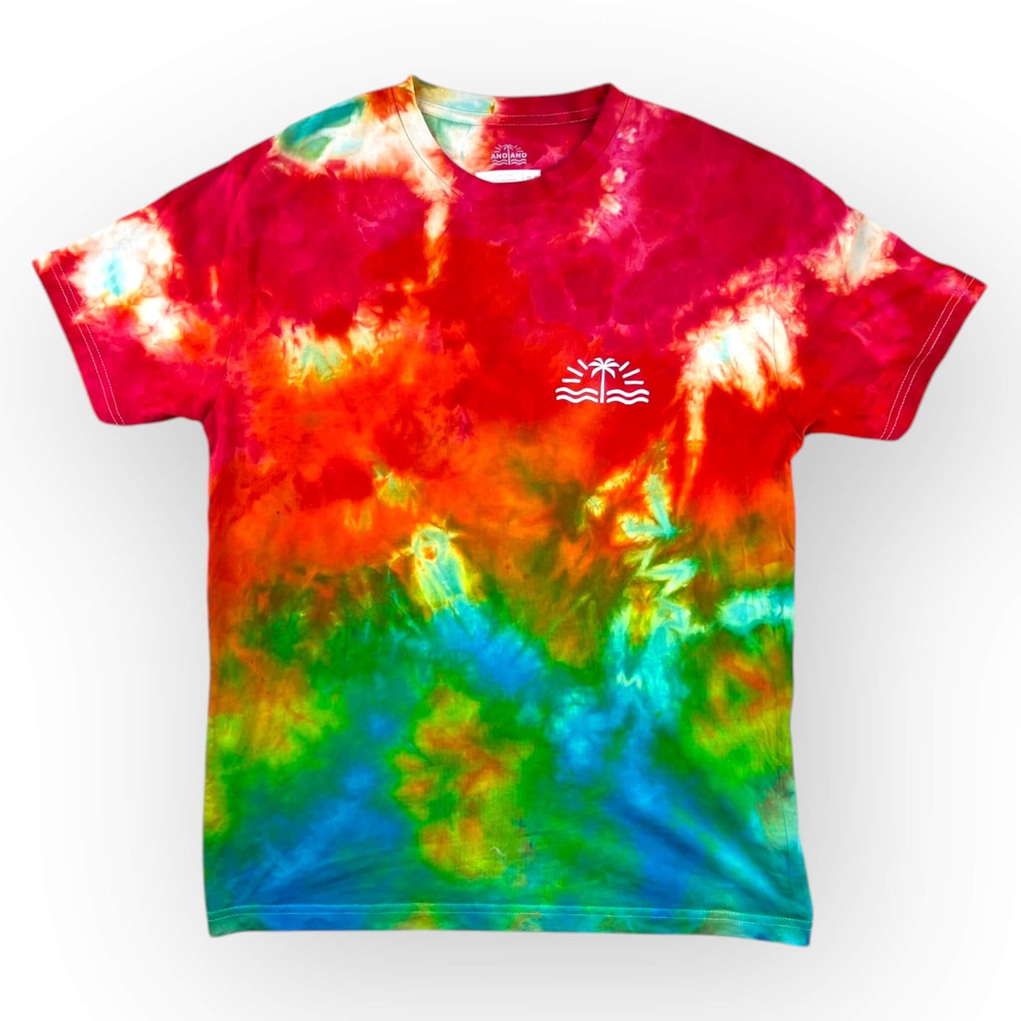 Dark Rainbow Tie Dye Tee - Adults Medium