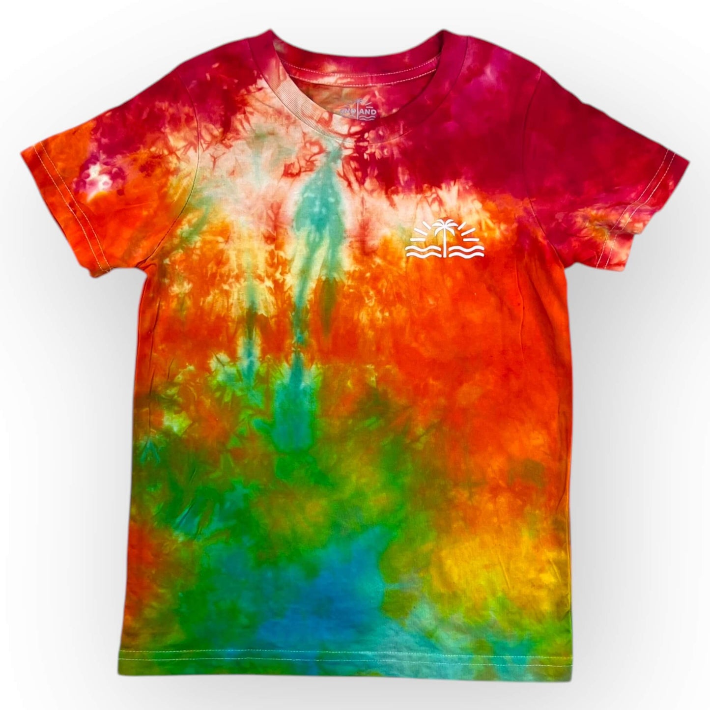 Dark Rainbow Tie Dye Tee Age 6