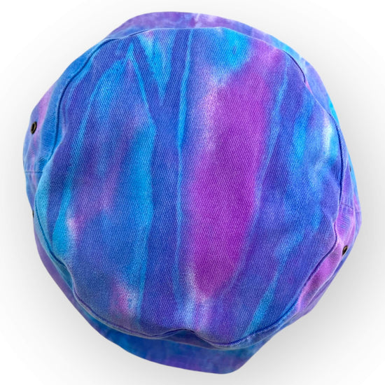 Purple & Blue Tie Dye Bucket Hat - Older Child / Adult Adjustable