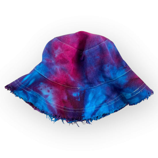 Pink & Turquoise Tie Dye Floppy Hat - Older Child / Adult Size