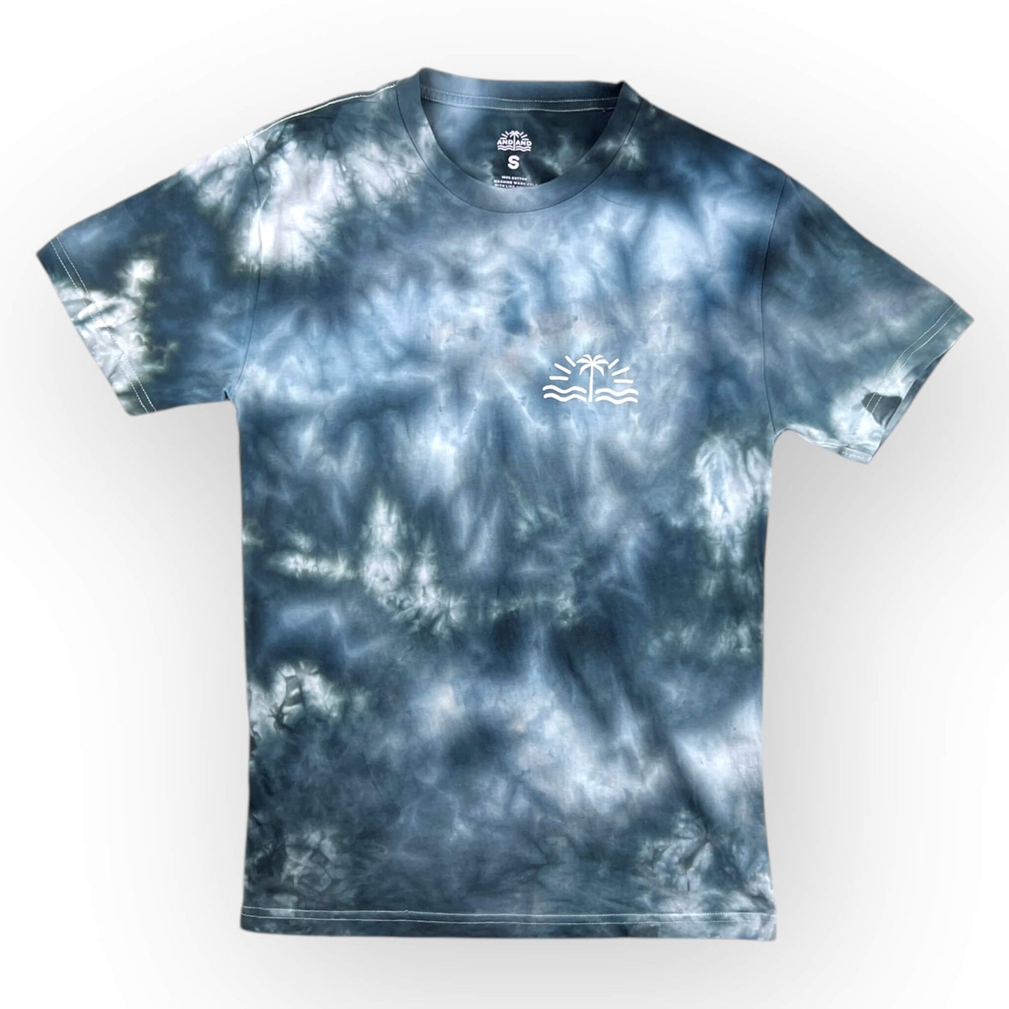 Black & Grey Tie Dye Tee - Adult Small