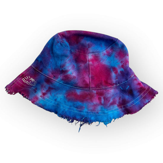 Pink & Turquoise Tie Dye Floppy Hat - Older Child / Adult Size