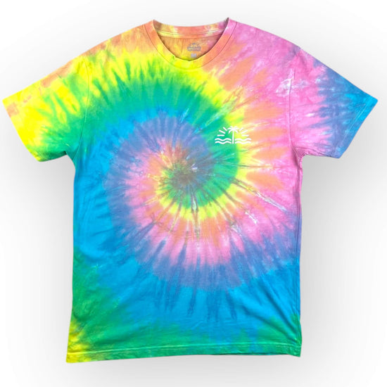 Pastel Rainbow Tie Dye Tee - Adults Medium