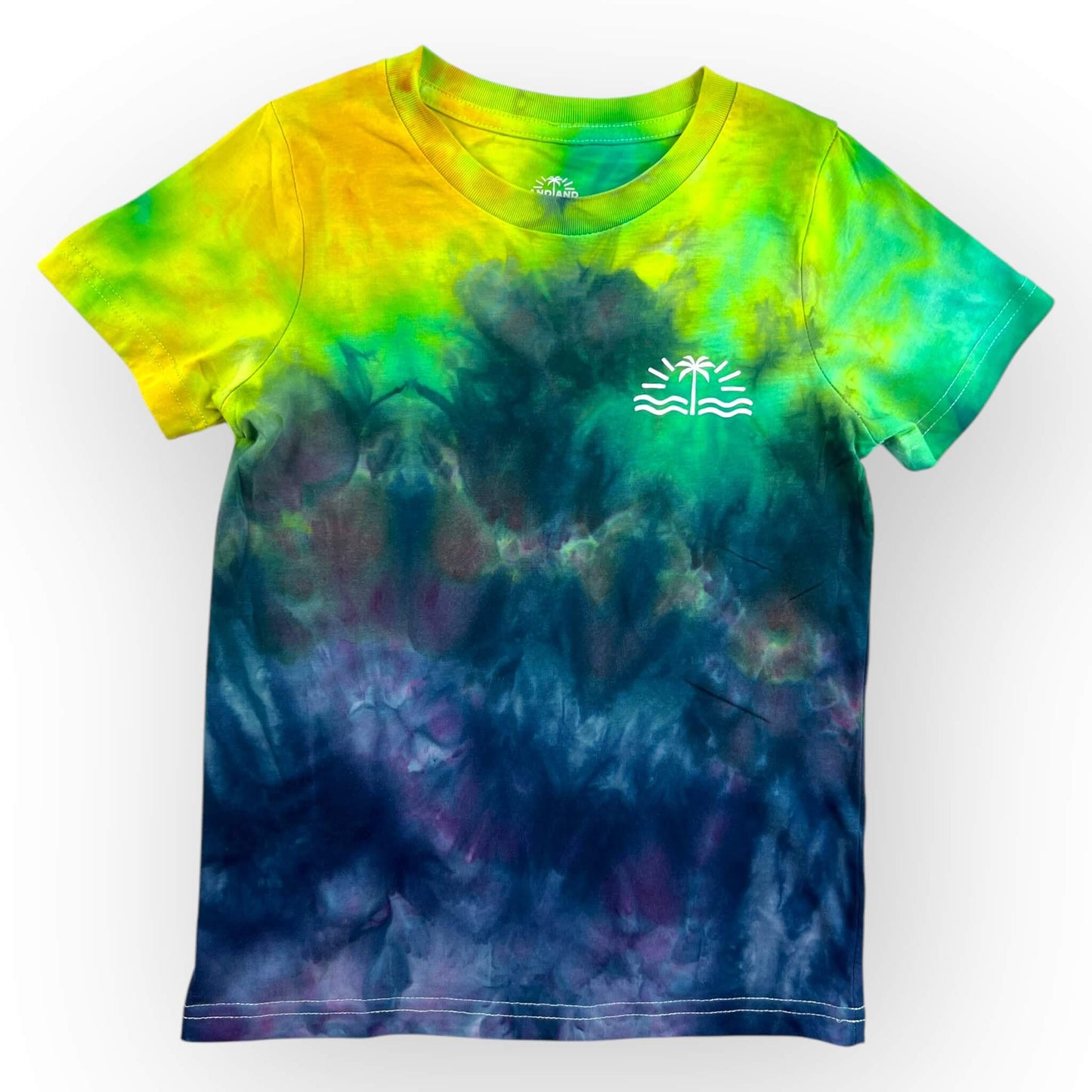 Lime & Blue Tie Dye Tee Age 6