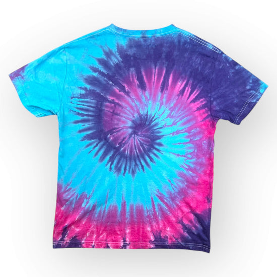 Pink & Blue Tie Dye Tee - Adults Medium