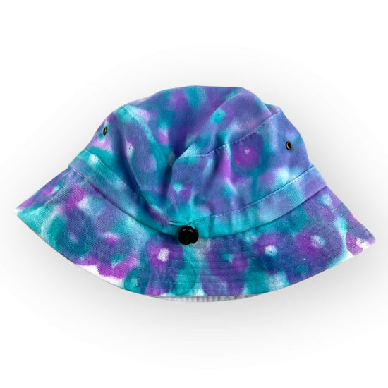 Aqua Purple Tie Dye Bucket Hat - Toddler / Child Adjustable