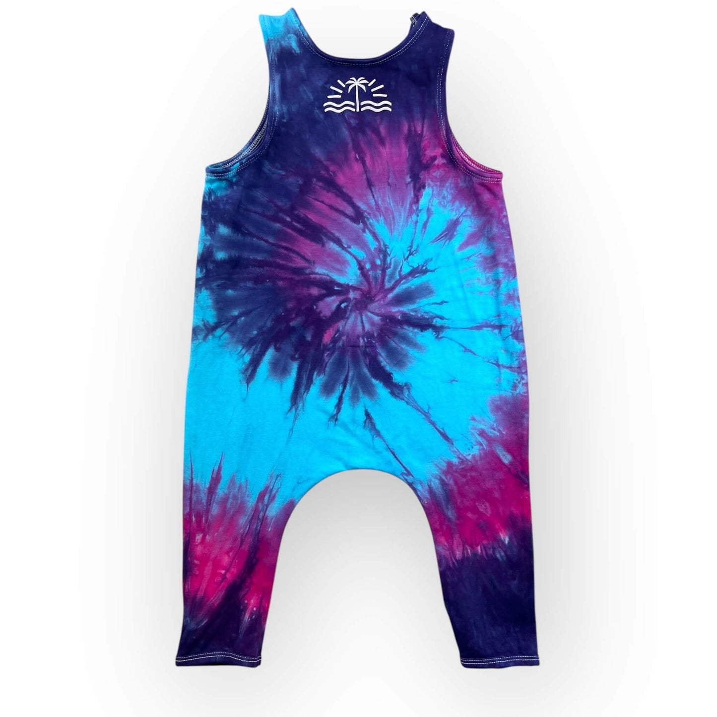 Blues & Pinks Tie Dye Slouch Romper Age 6-12 Months