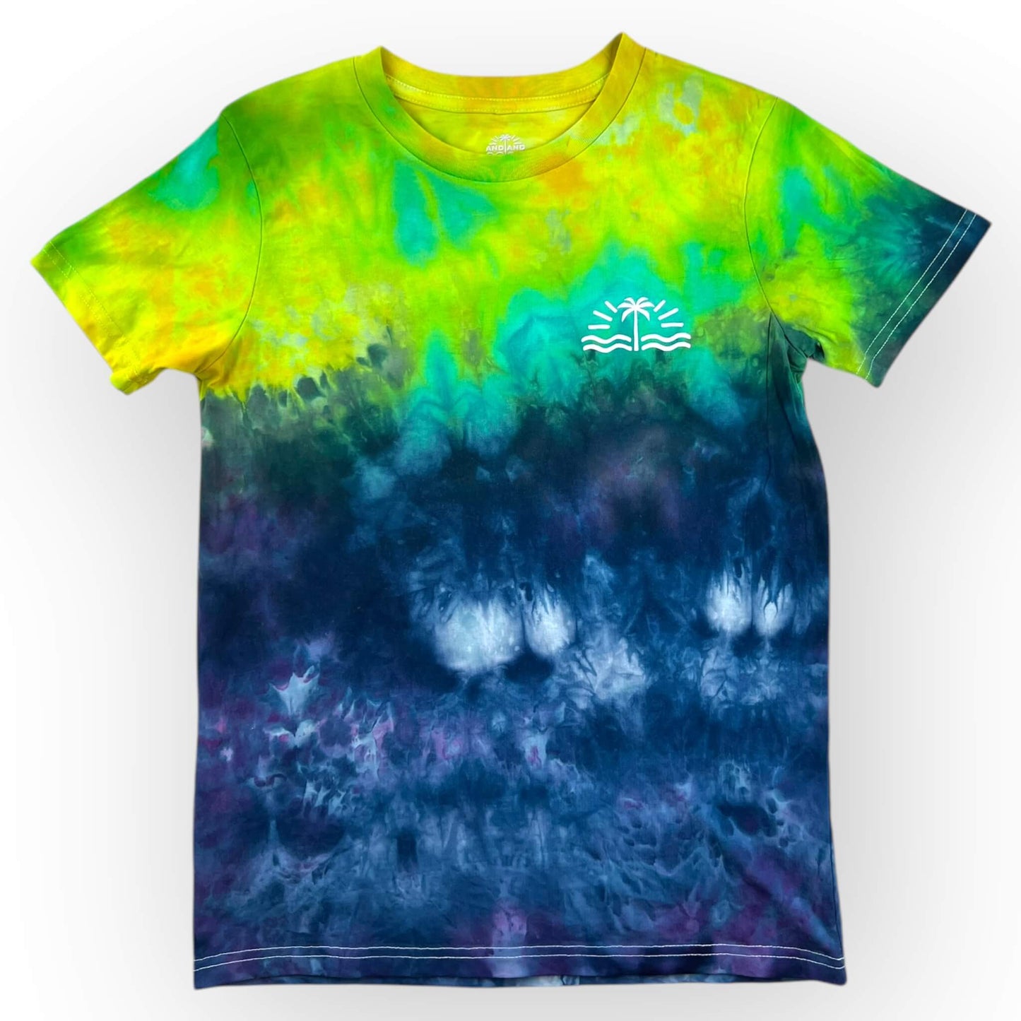 Lime & Blue Tie Dye Tee Age 12