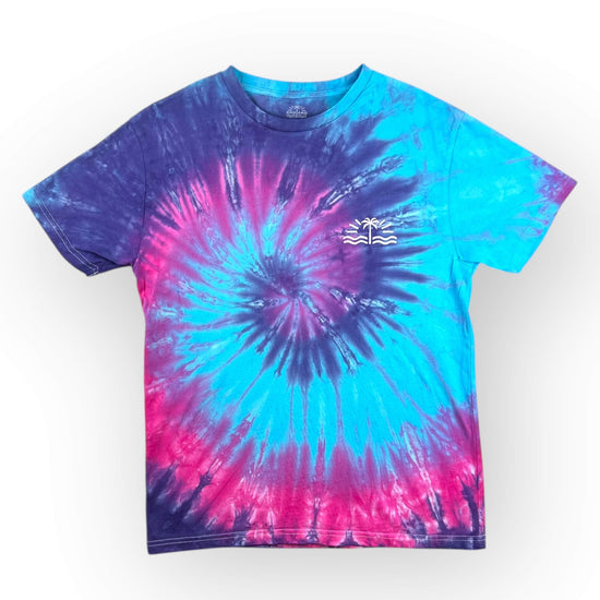 Pink & Blue Tie Dye Tee - Adults Medium