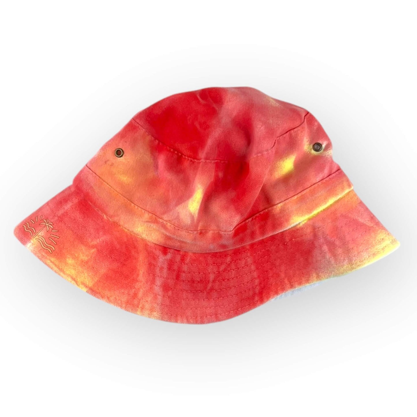 Red & Yellow Tie Dye Bucket Hat - Toddler / Child Adjustable