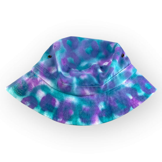 Aqua Purple Tie Dye Bucket Hat - Toddler / Child Adjustable