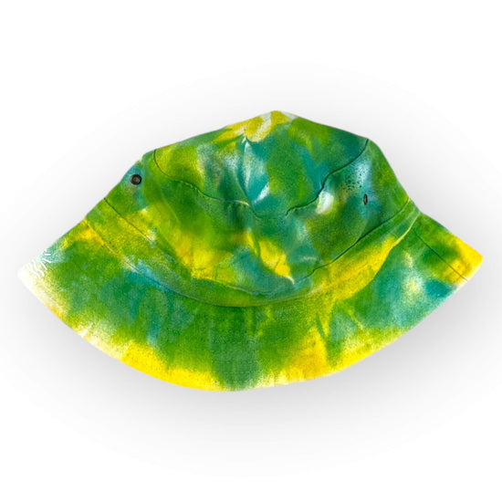 Green & Yellow Tie Dye Bucket Hat - Toddler / Child Adjustable