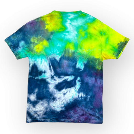 Lime & Blue Tie Dye Tee - Adults Medium