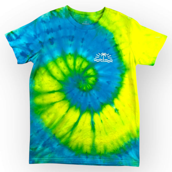 Turquoise & Yellow Tie Dye Tee Age 12