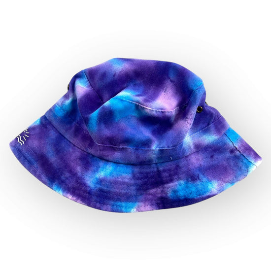 Blue & Purples Tie Dye Bucket Hat - Toddler / Child Adjustable