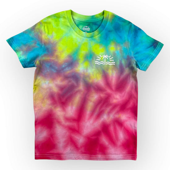 Aqua Pinks Tie Dye Tee Age 8