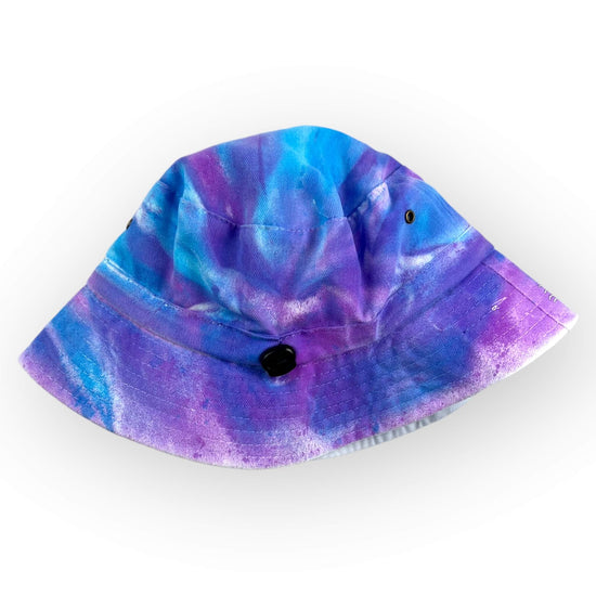 Blues & Purples Tie Dye Bucket Hat - Toddler / Child Adjustable