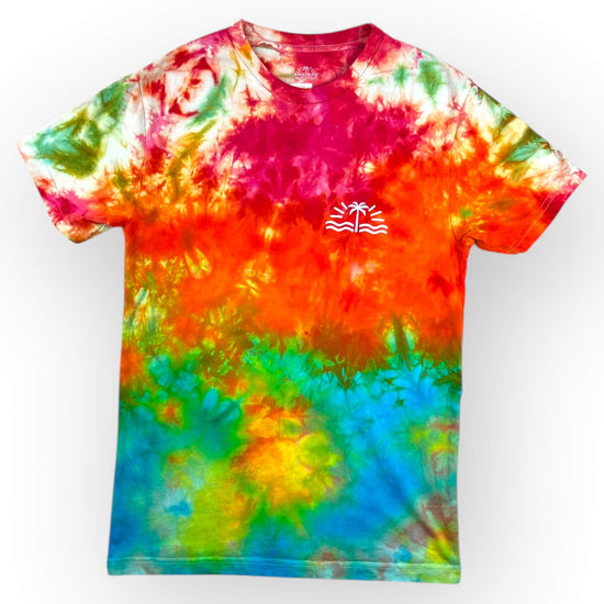 Dark Rainbow Tie Dye Tee - Adult Small