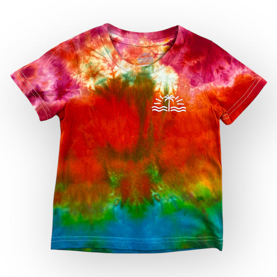 Dark Rainbow Tie Dye Tee Age 2