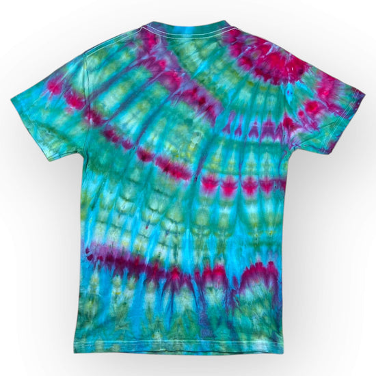 Aqua Pink Tie Dye Tee - Adult Small