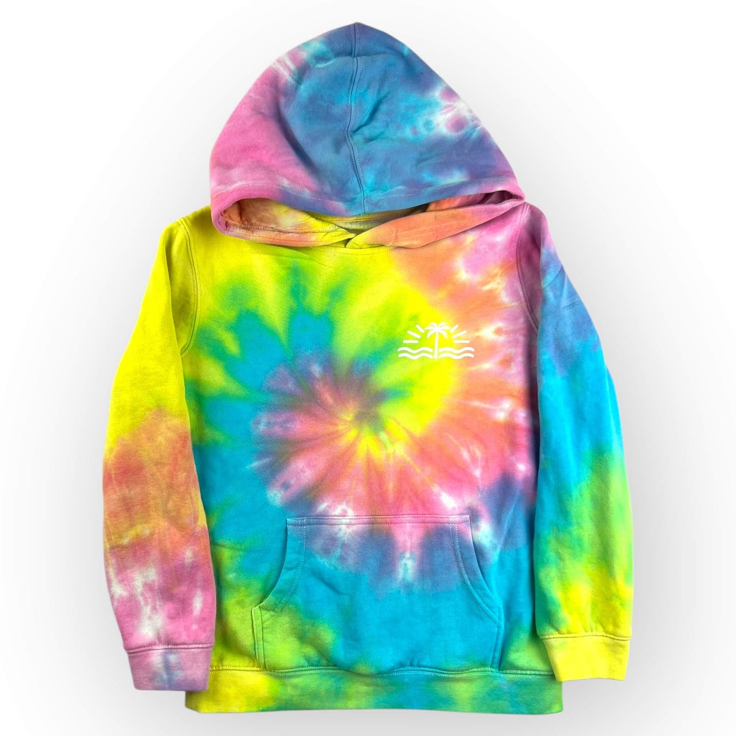 Pastel Rainbow Tie Dye Hoodie Age 10