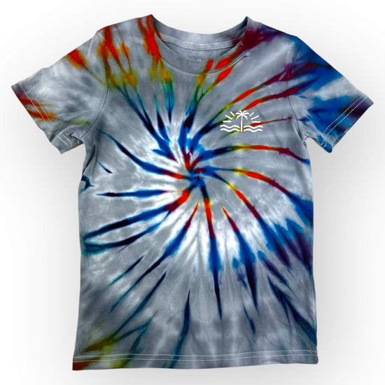 Grey Rainbow Tie Dye Tee Age 6