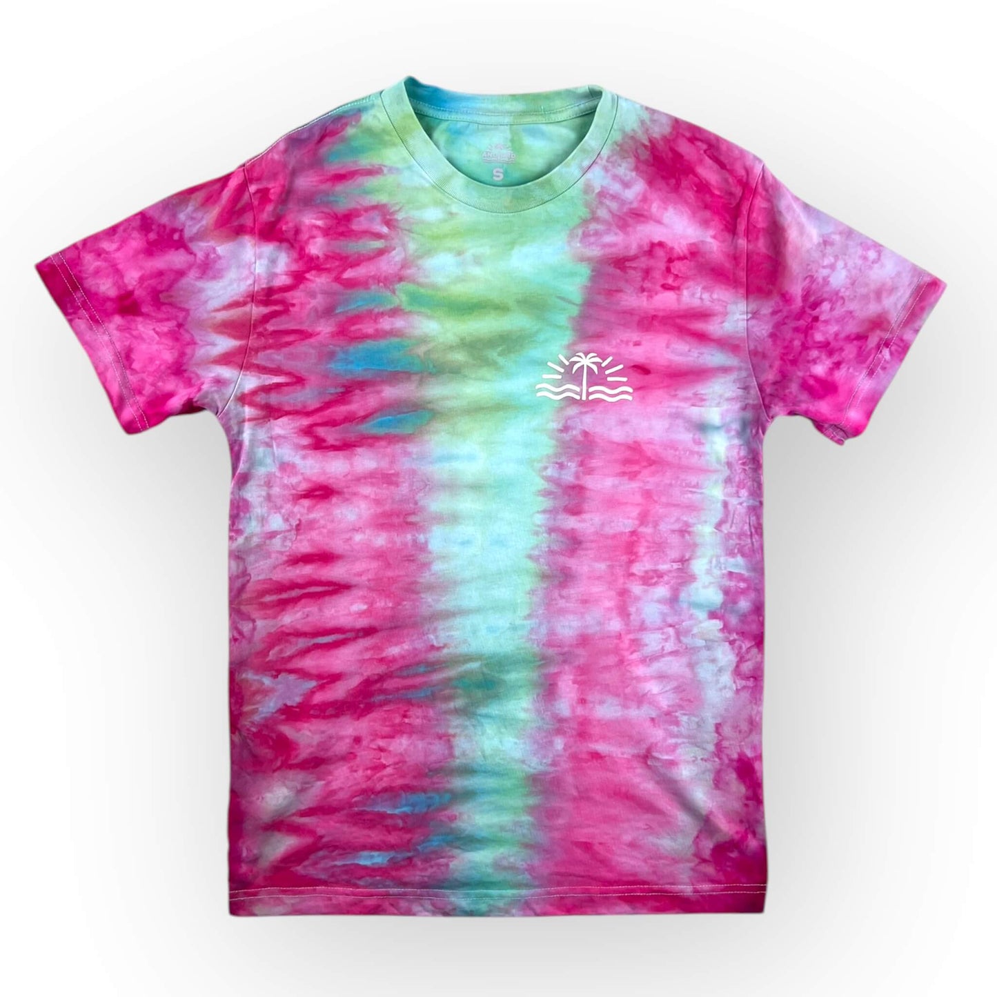 Aqua Pinks Tie Dye Tee - Adult Small