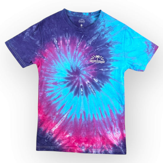 Pink & Blue Tie Dye Tee - Adult Small