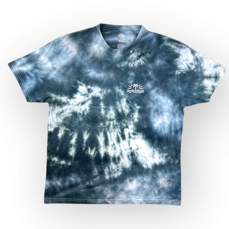 hand dyed Black & Grey Tie Dye Tee - Adult XL by And And Tie Dye