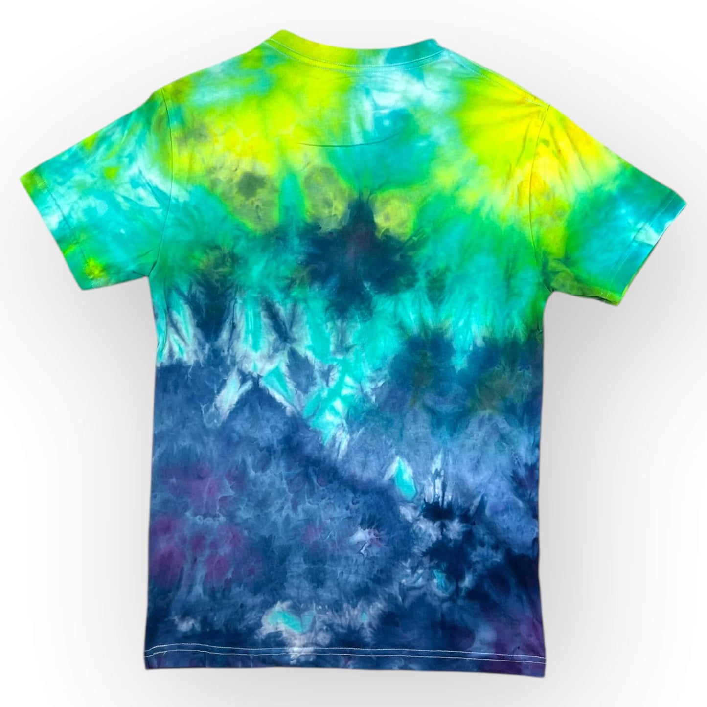 Lime & Blue Tie Dye Tee - Adult Small