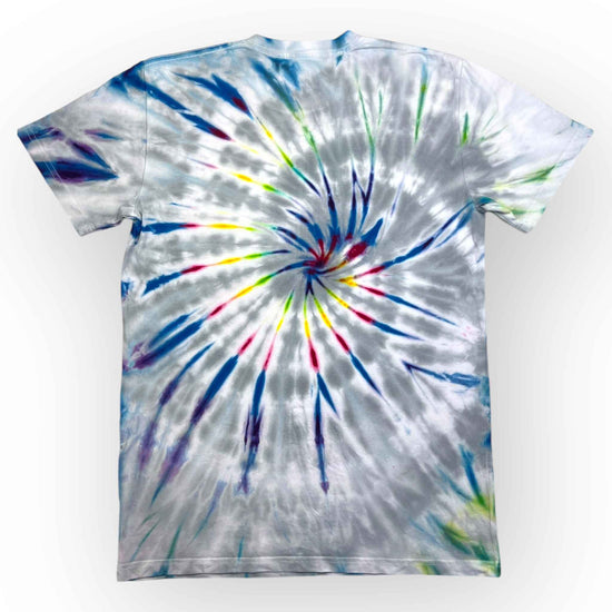 Grey Rainbow Tie Dye Tee - Adults Medium