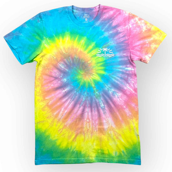 Pastel Rainbow Tie Dye Tee - Adult Small