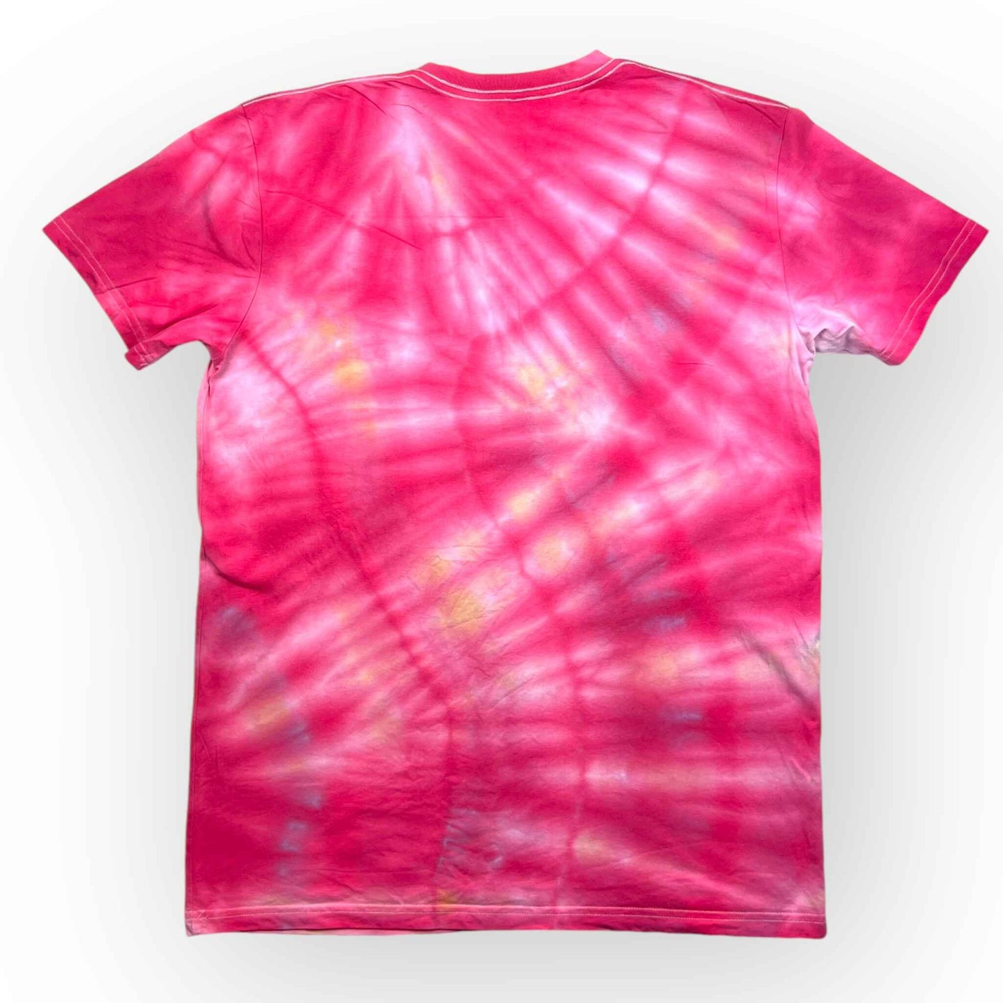 Pink & Yellow Tie Dye Tee - Adults Large