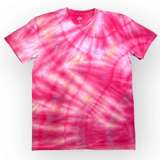 Pink & Yellow Tie Dye Tee - Adults Large