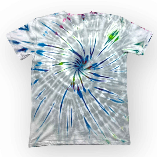 Grey Rainbow Tie Dye Tee - Adults Large