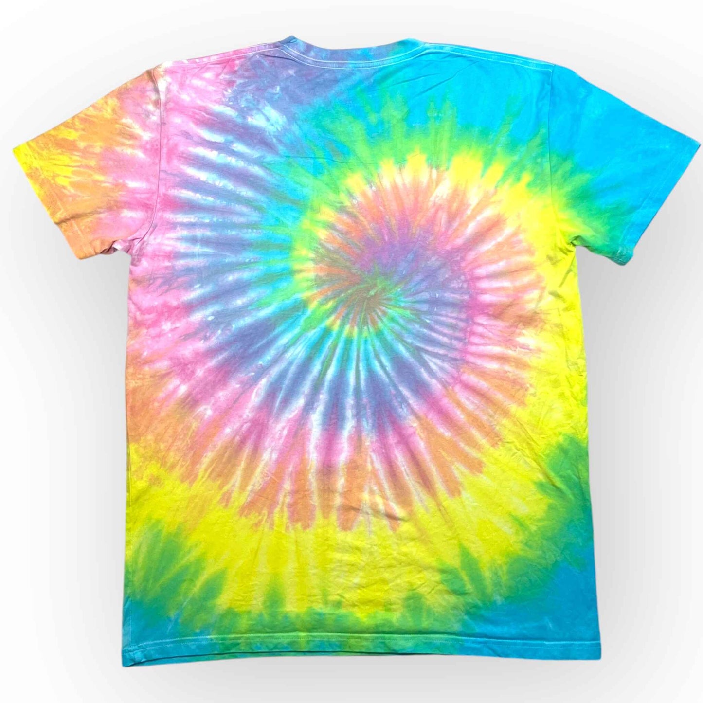 Pastel Rainbow Tie Dye Tee - Adults Large