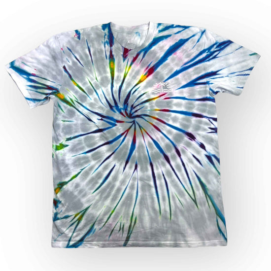 Grey Rainbow Tie Dye Tee - Adult XL