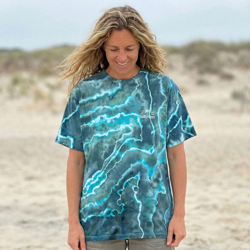 
                  
                    hand dyed MADE to ORDER - Adults Aqua Geode T-Shirt by And And Tie Dye
                  
                