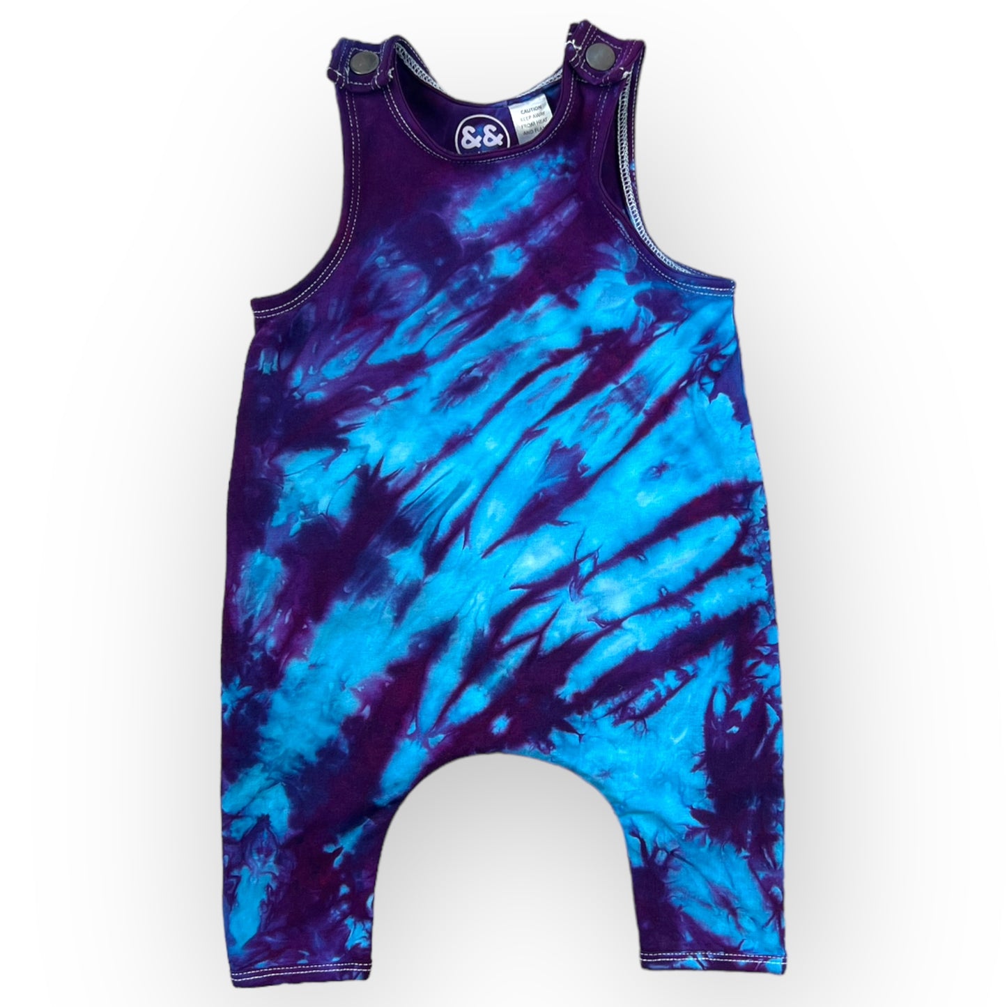 Load image into Gallery viewer, Purples Tie Dye Slouch Romper Age 0-3 Months
