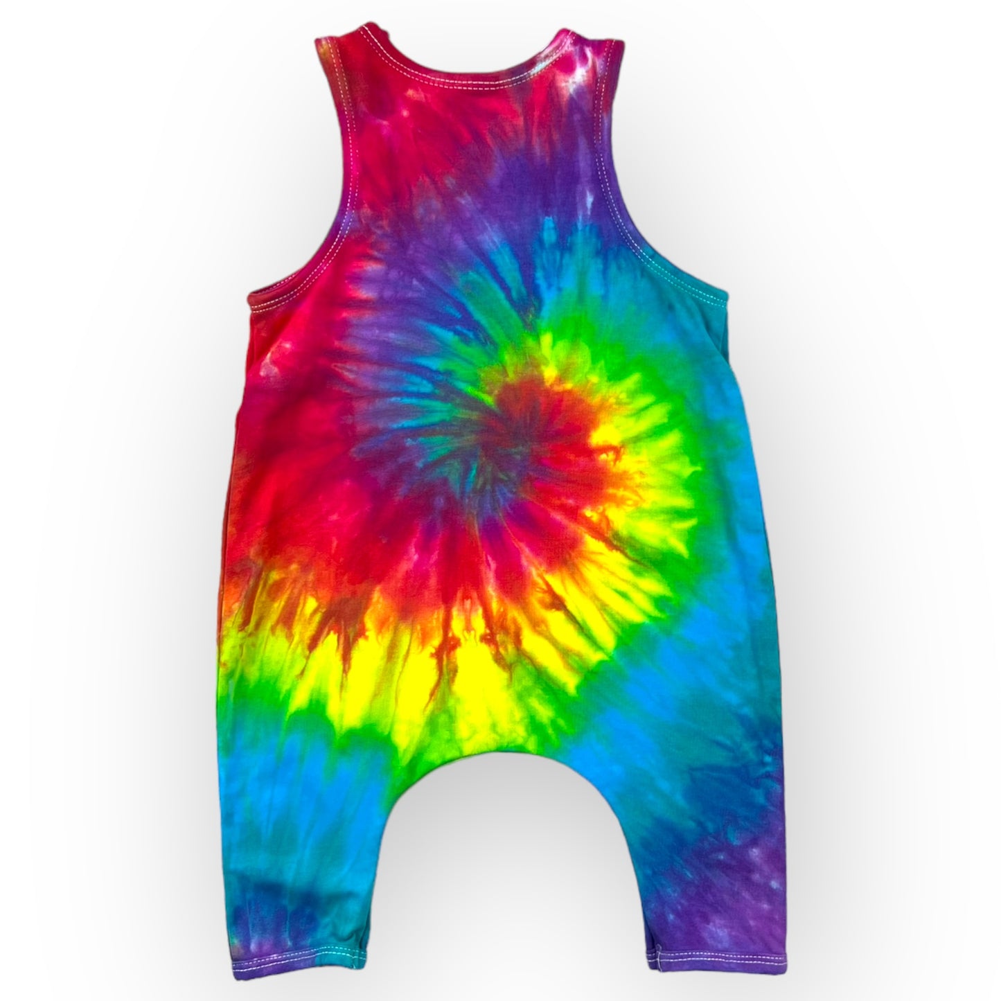 Load image into Gallery viewer, Rainbow Tie Dye Slouch Romper Age 0-3 Months
