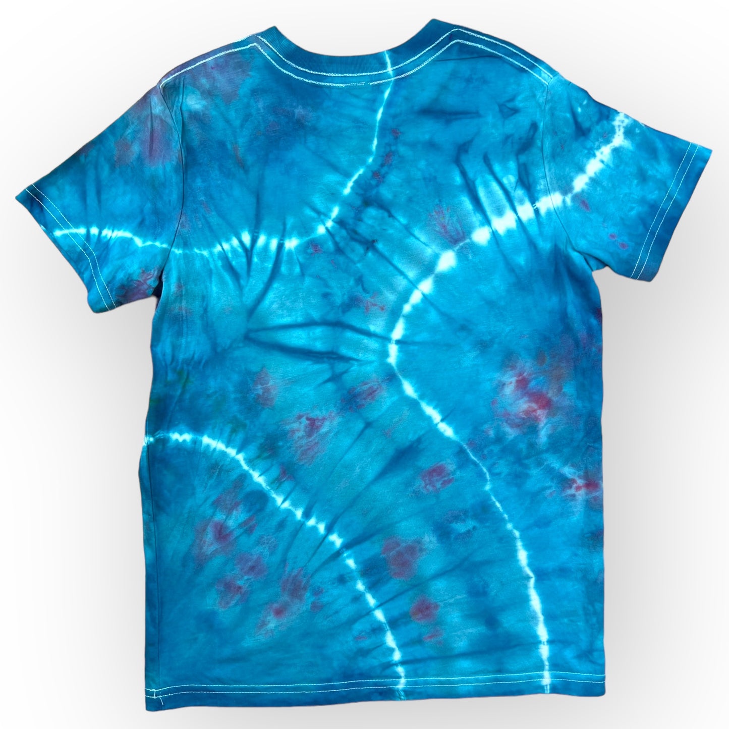 Load image into Gallery viewer, Blues &amp;amp; Pinks Tie Dye Tee Age 10
