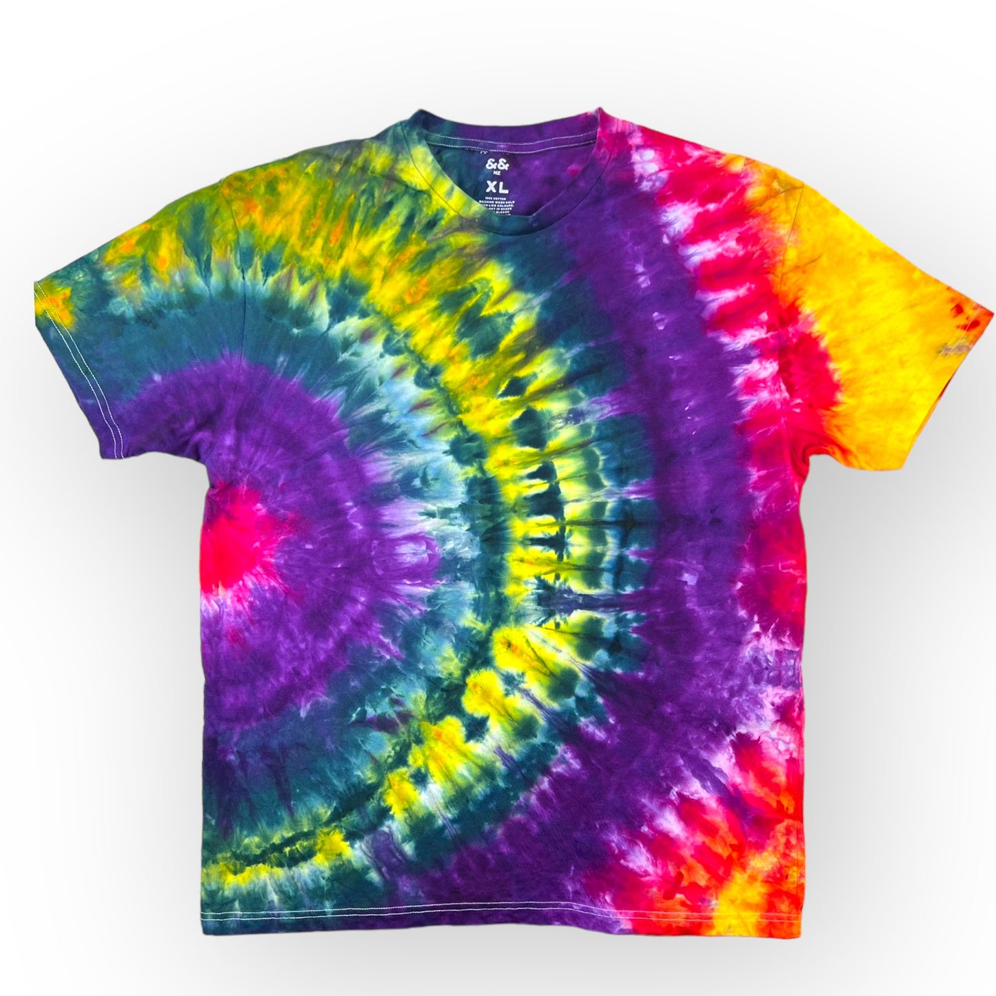 Load image into Gallery viewer, Rainbow Tie Dye Tee - Adult XL
