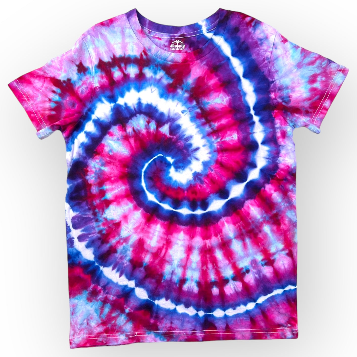 Load image into Gallery viewer, Pink &amp;amp; Purple Tie Dye Tee Age 12

