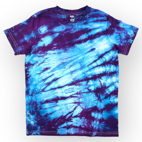 Load image into Gallery viewer, Purples Tie Dye Tee Age 10

