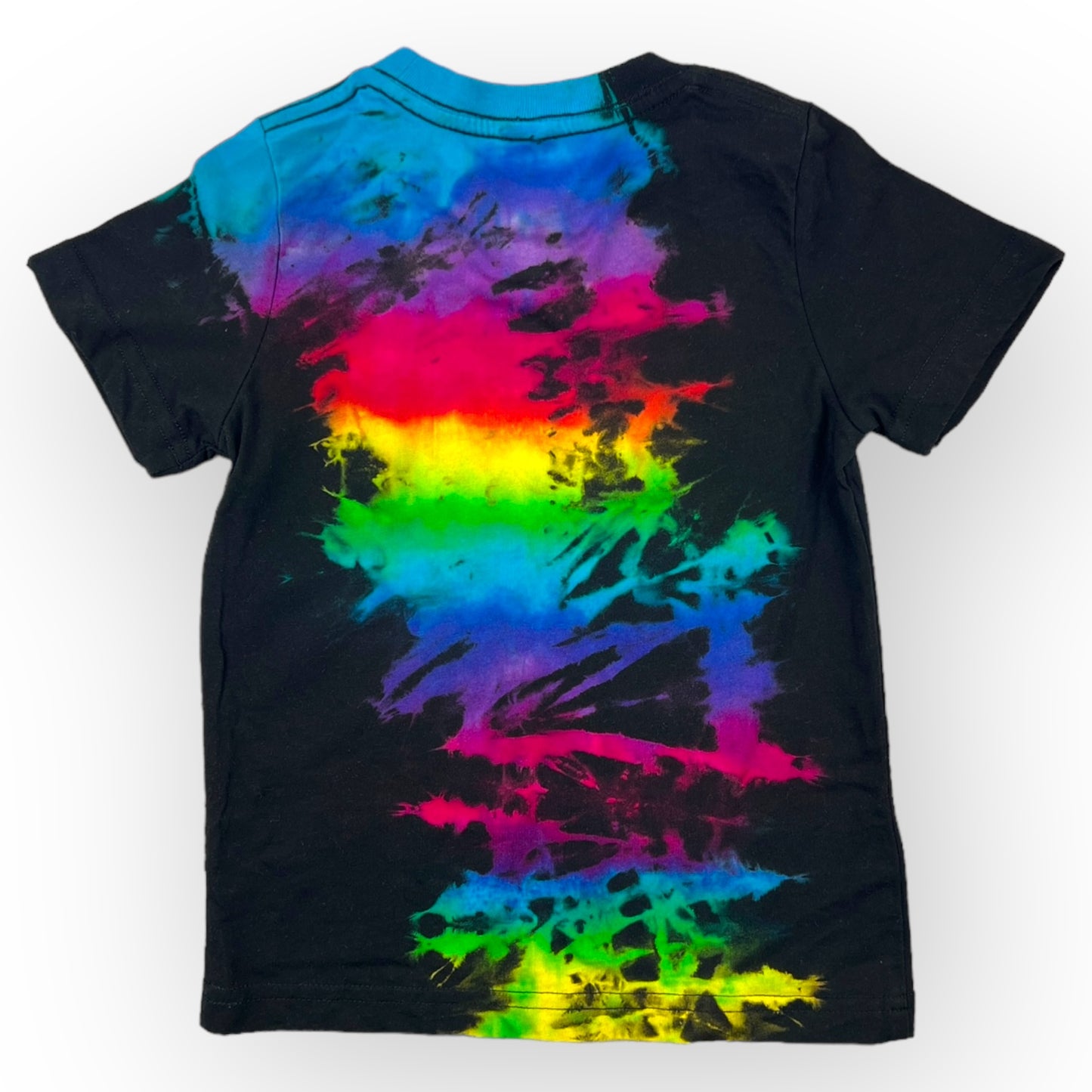 Load image into Gallery viewer, Reverse Rainbow Tie Dye Tee Age 2
