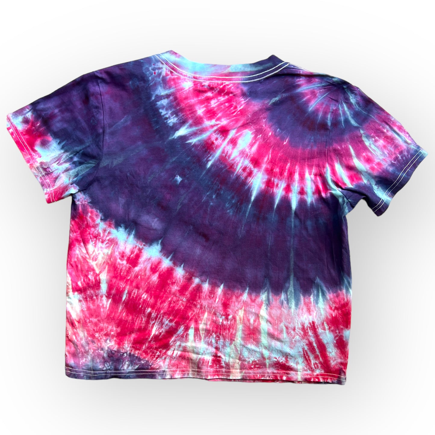 Pink & Blue Tie Dye Tee - Adult Large (Womens Fit)