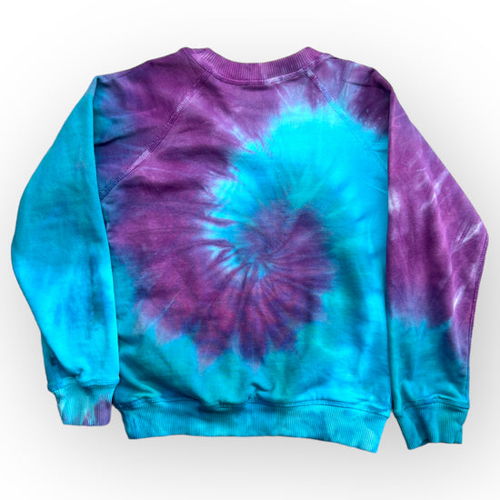 Load image into Gallery viewer, Aqua Purple Tie Dye Sweatshirt Age 6
